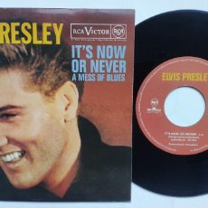 Discos de vinilo: ELVIS PRESLEY - SPAIN * IT'S NOW OR NEVER / A MESS OF BLUES * MINT * RCA PB-49479 * 1997. Lote 372607744