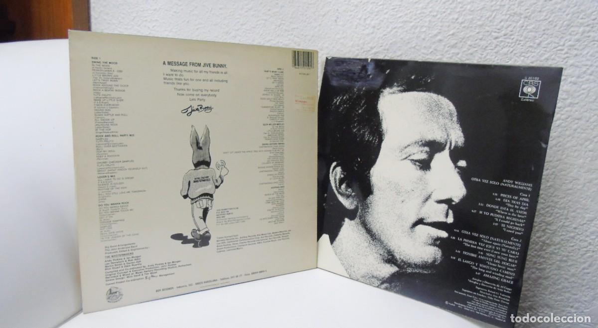 Discos de vinilo: LOTE 2 VINILOSJIVE BUNNY & ANDY WILLIAMS - Foto 2