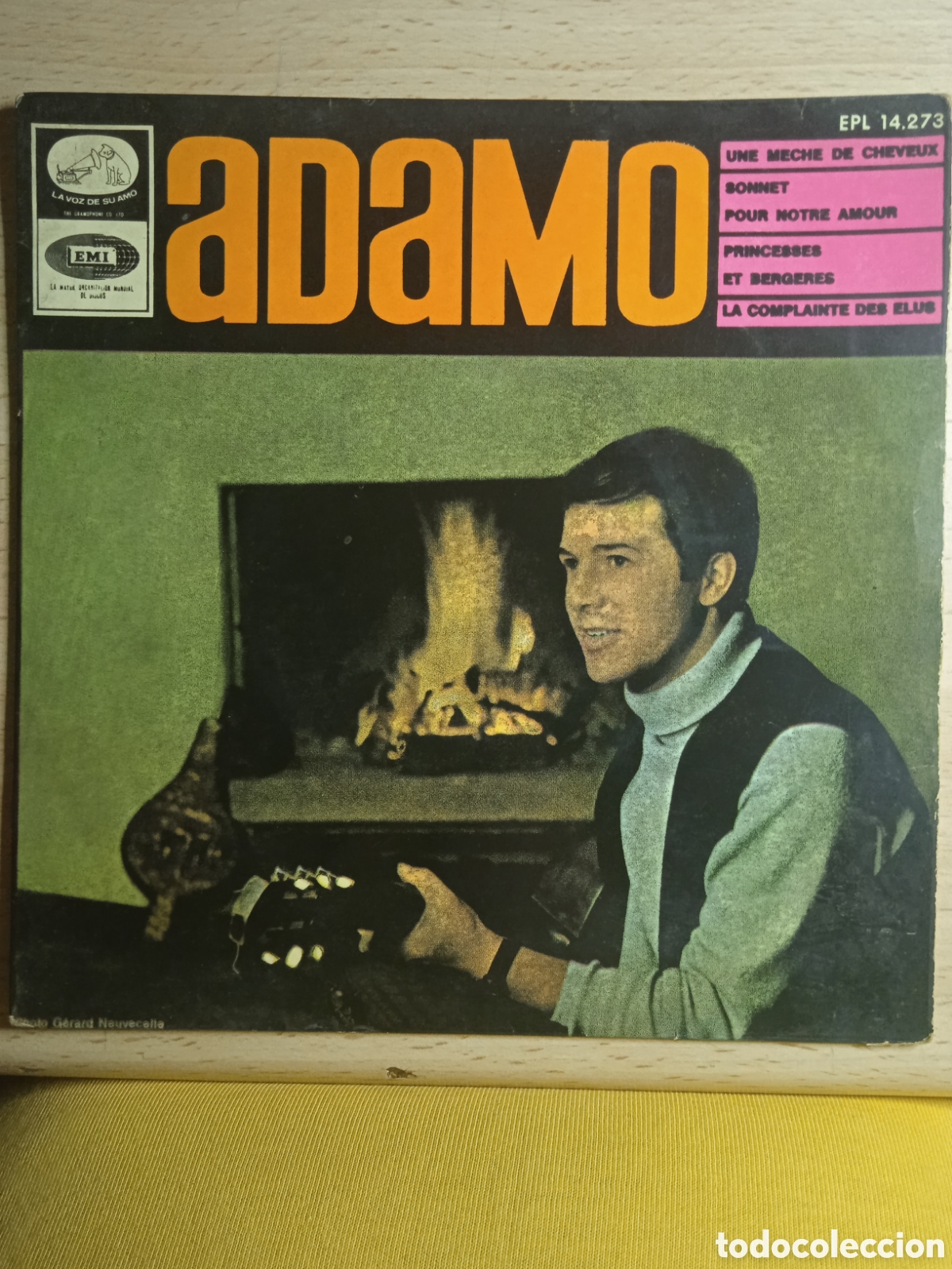 Discos de vinilo: EP 7&rdquo; Adamo.1966.Une meche de cheveux+3. - Foto 1