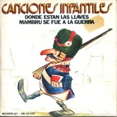 Discos de vinilo: CANCIONES INFANTILES (CORO INFANTIL LA TREPA) SINGLE MOVIEPLAY 1972). Lote 372651529