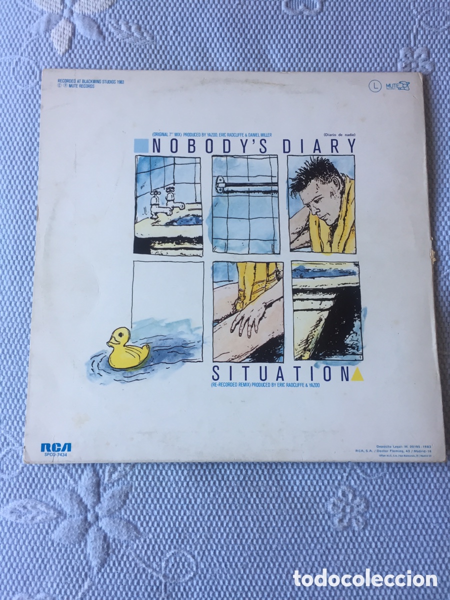 Discos de vinilo: Yazoo - Nobody&rsquo;s Diary EDICI&Oacute;N LIMITADA / MAXI - Foto 3