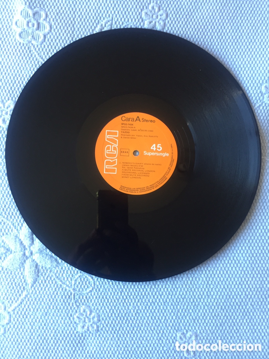 Discos de vinilo: Yazoo - Nobody&rsquo;s Diary EDICI&Oacute;N LIMITADA / MAXI - Foto 4