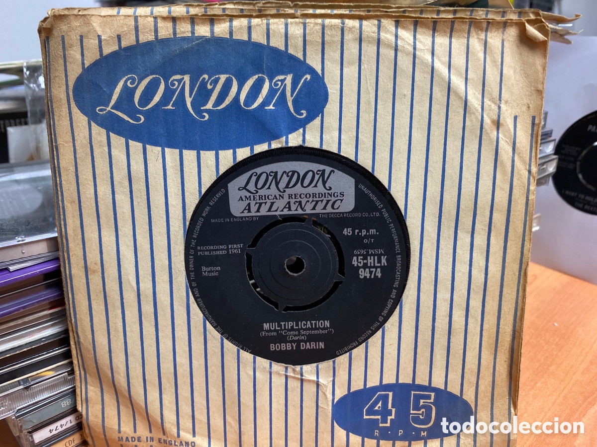 Discos de vinilo: Bobby Darin - Multiplication (7&rdquo;, Single) Edici&oacute;n UK - Foto 1