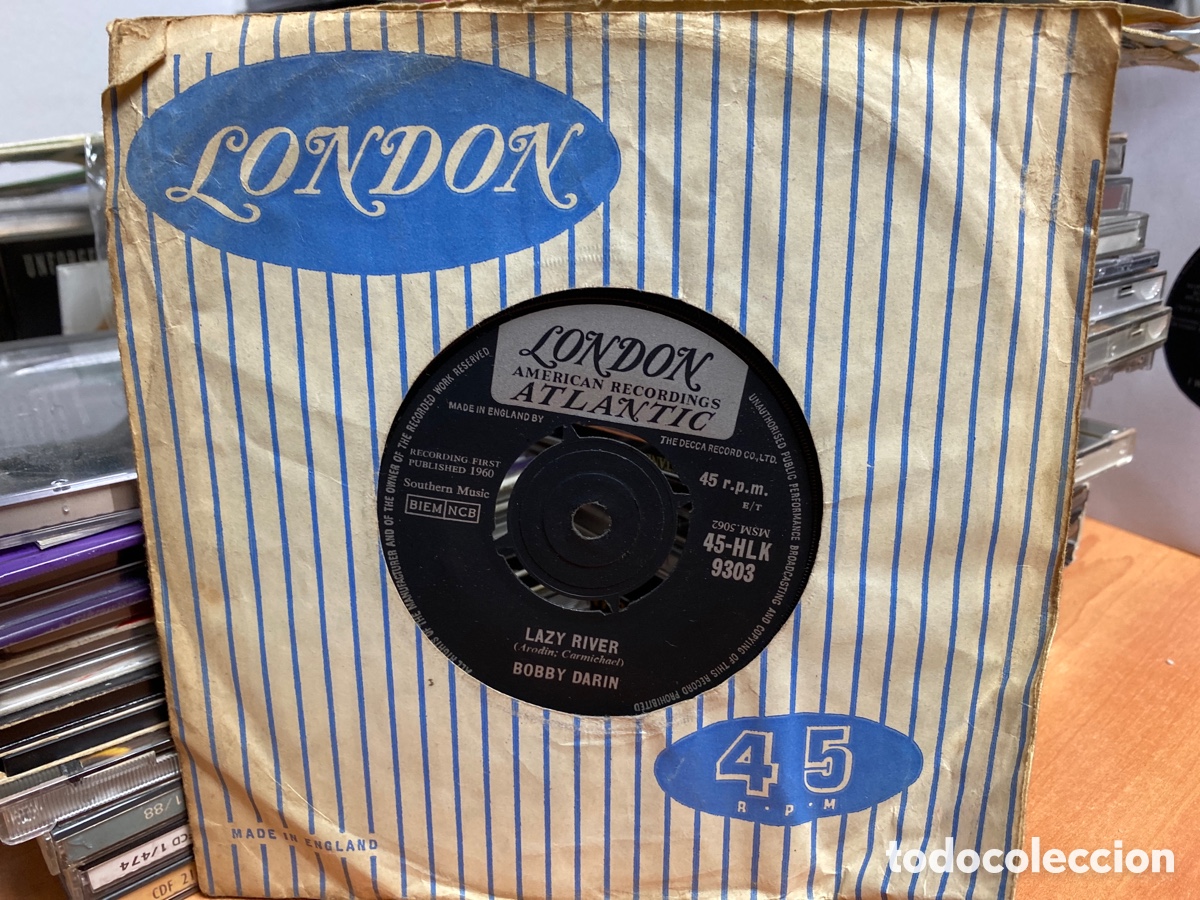 Discos de vinilo: Bobby Darin - Lazy River (7&rdquo;, Single) Edici&oacute;n UK - Foto 1