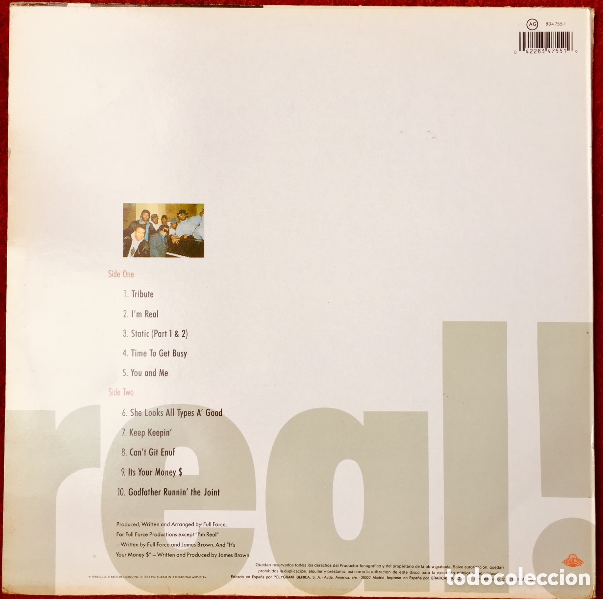 Discos de vinilo: LP James Brown whith Full 1988 Force I&rsquo;m Real Polygram - Foto 2