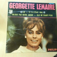 Discos de vinilo: GEORGETTE LEMAIRE, EP, LUI + 3 AÑO 1967, PHILIPS 437.308 BE. Lote 372705214