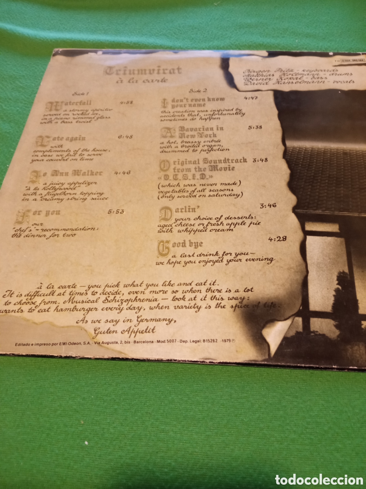 Discos de vinilo: Triumvirat - A la carte - Foto 2