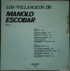 Discos de vinilo: LOS VILLANCICOS DE MANOLO ESCOBAR VOL. 2 - BELTER 1981. Lote 373633154