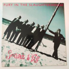 Discos de vinilo: FURY IN THE SLAUGHTERHOUSE- SECONDS TO FALL- EUROPE LP 1992 + INSERT- COMO NUEVO.. Lote 373652464