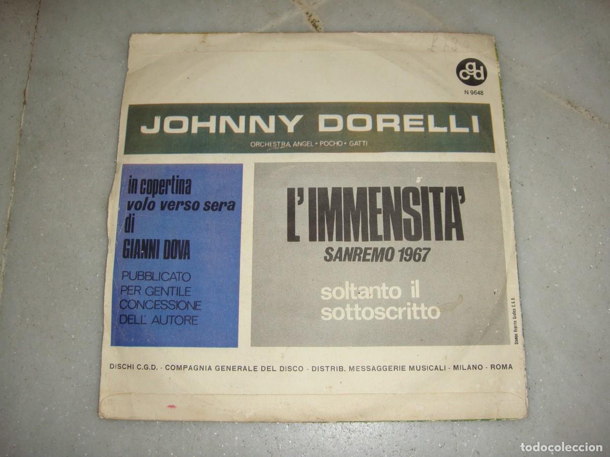 Discos de vinilo: Single. Johnny Dorelli. San Remo 1967 - Foto 2