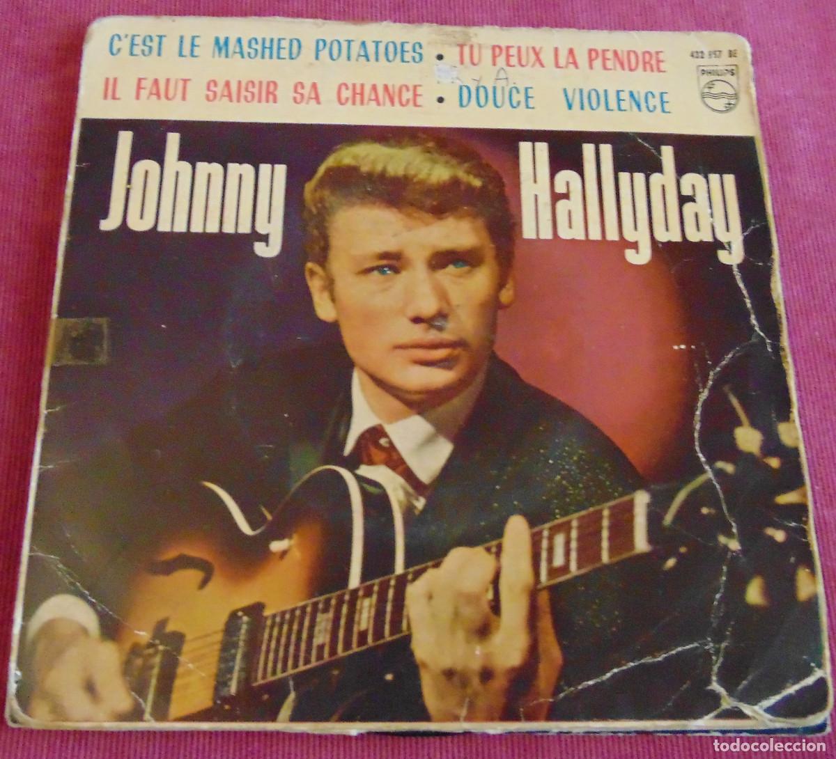 Discos de vinilo: Johnny Hallyday &ndash; Cest Le Mashed Potatoes + 3 - EP 1963 - Foto 1