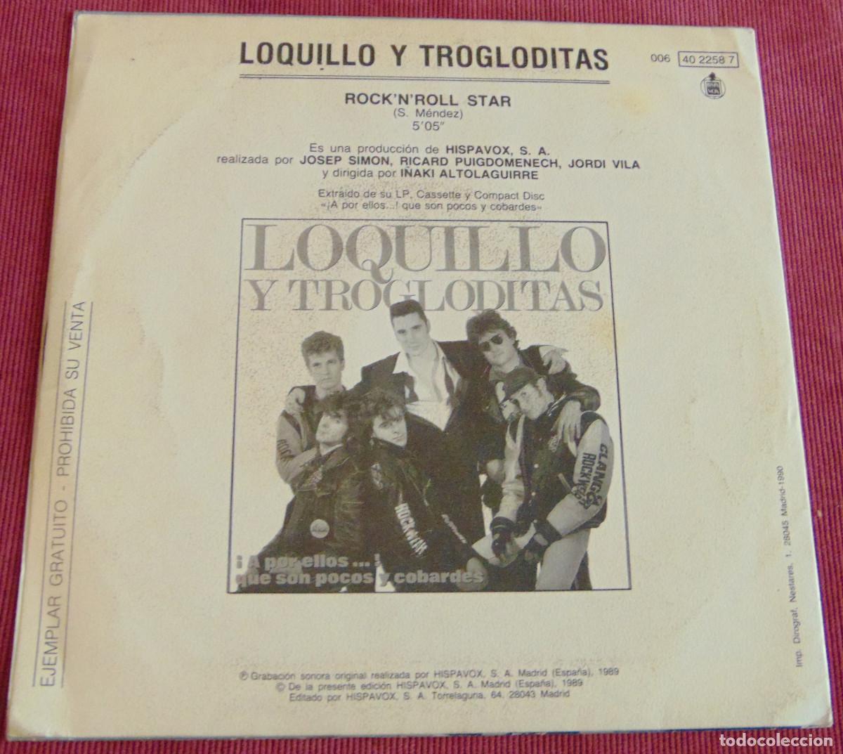 Discos de vinilo: Loquillo Y Trogloditas &ndash; RockNRoll Star - SINGLE PROMO1989 - Foto 2