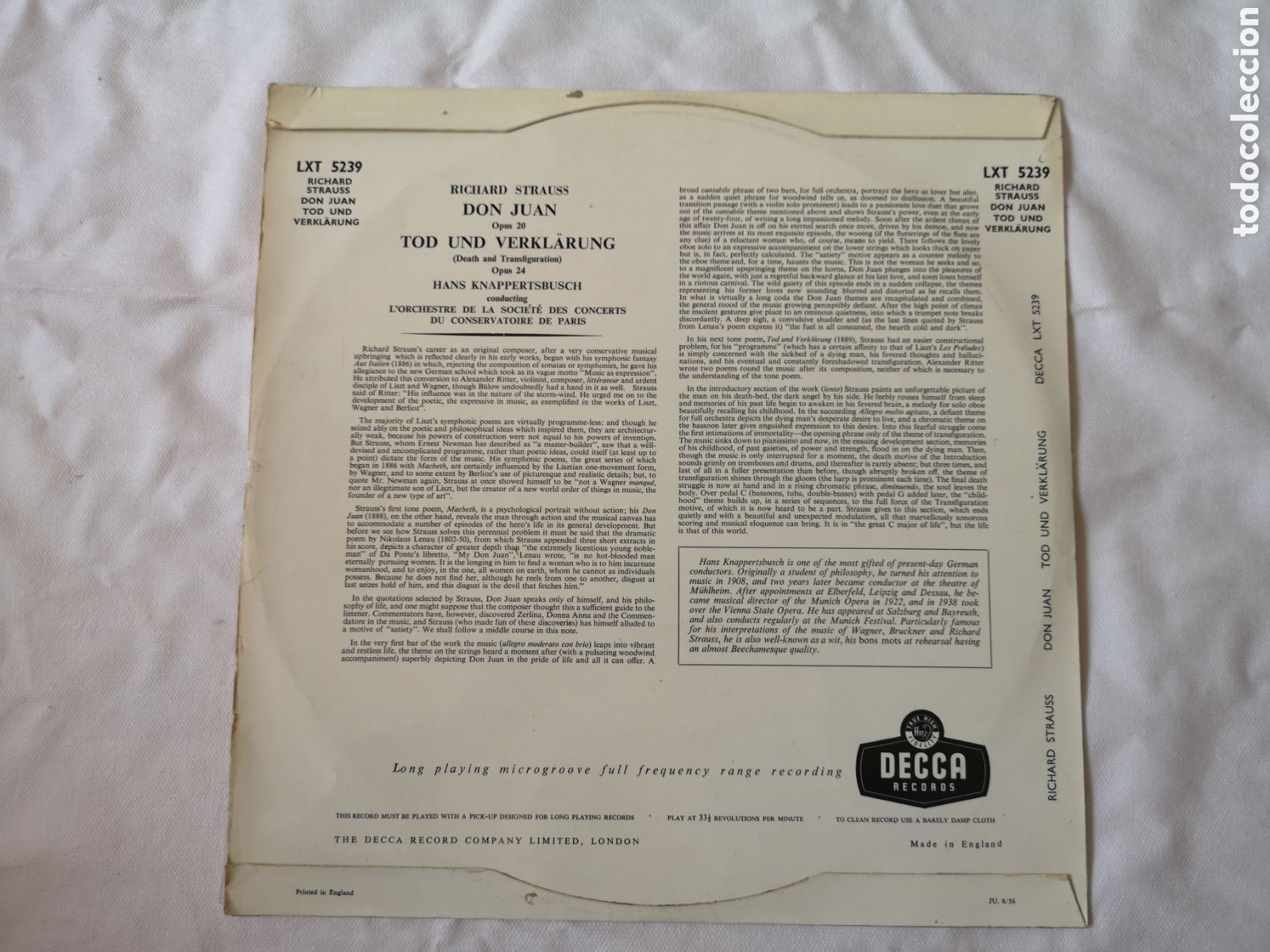 Discos de vinilo: Richard Strauss,&nbsp;Hans Knappertsbusch&nbsp;Conducting&nbsp; - Foto 4