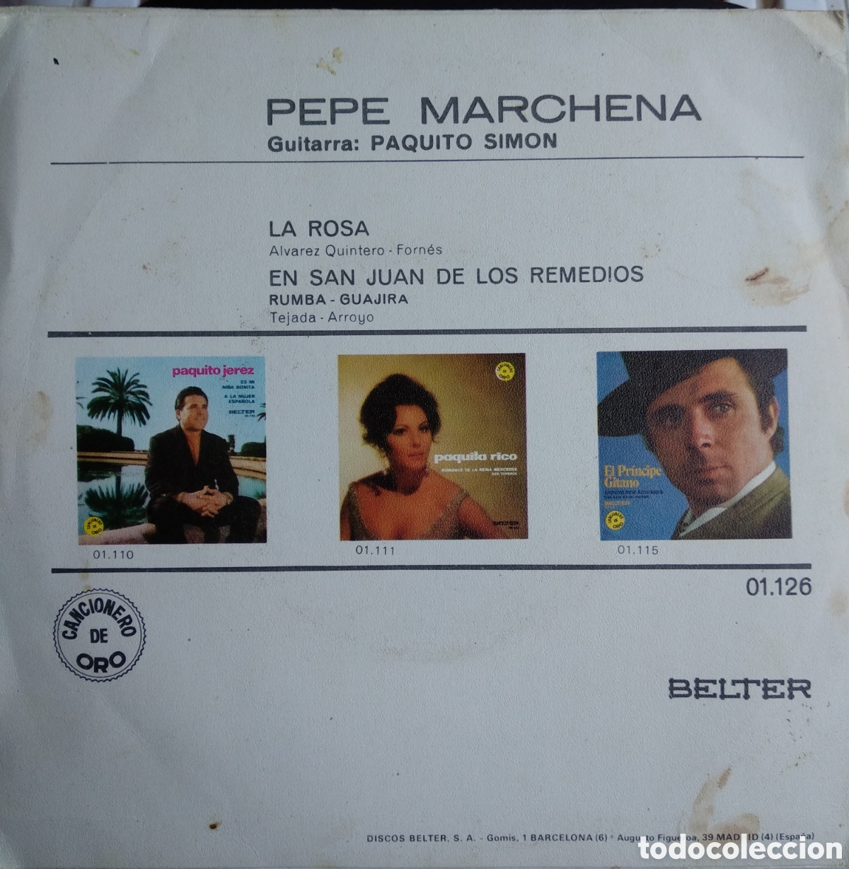 Discos de vinilo: *PEPE MARCHENA, SPAIN, BELTER, 1971 - Foto 2