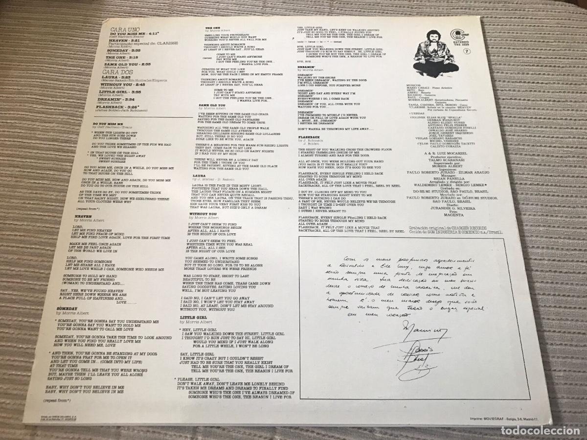 Discos de vinilo: MORRIS ALBERT - SOLITUDE LP CARNABY 1981 - Foto 4