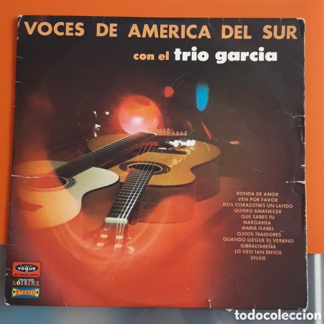 Disques de vinyle: Lp voces de America del sur con el Trio Garcia