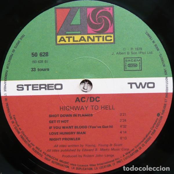 Discos de vinilo: HIGHWAY TO HELL AC DC ATLANTIC 1979 - Foto 5