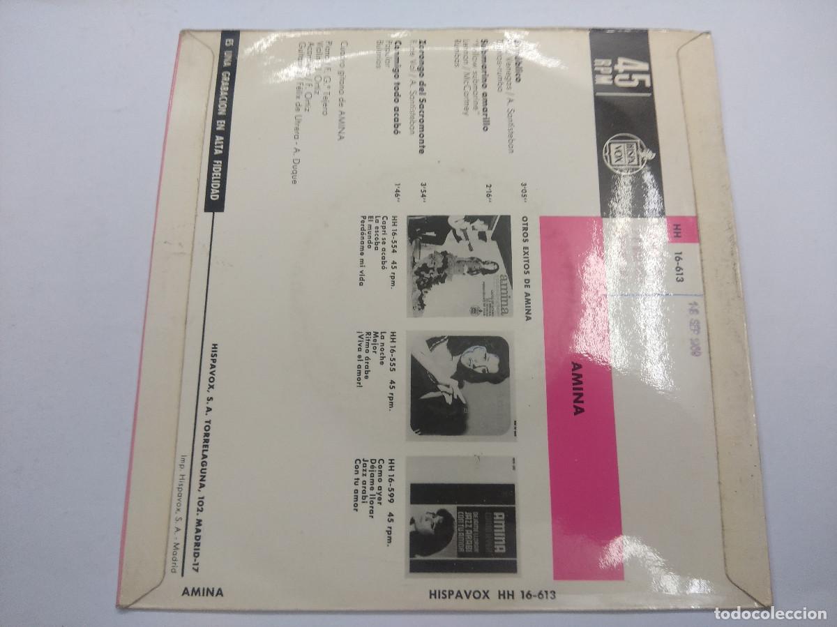 Discos de vinilo: AMINA/ES PUBLICO/SINGLE. - Foto 3