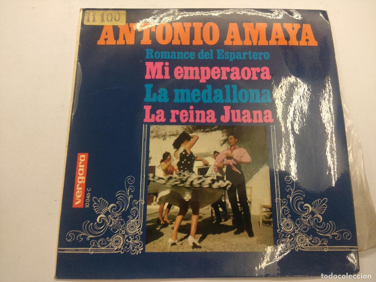 Discos de vinilo: ANTONIO AMAYA/ROMANCE DEL ESPARTERO/SINGLE. - Foto 1
