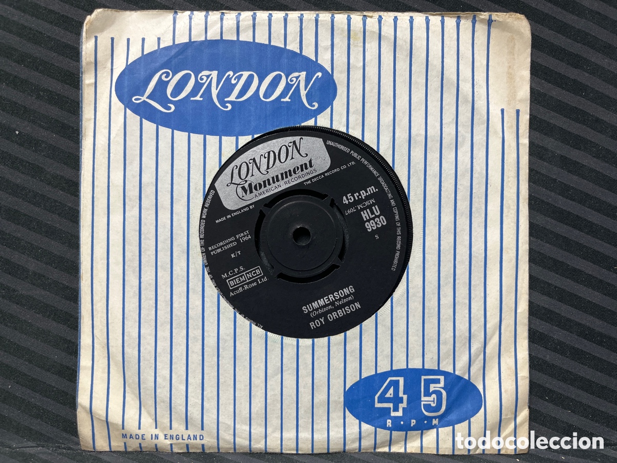Discos de vinilo: Roy Orbison - Pretty Paper / Summersong (7&rdquo;) - Foto 2