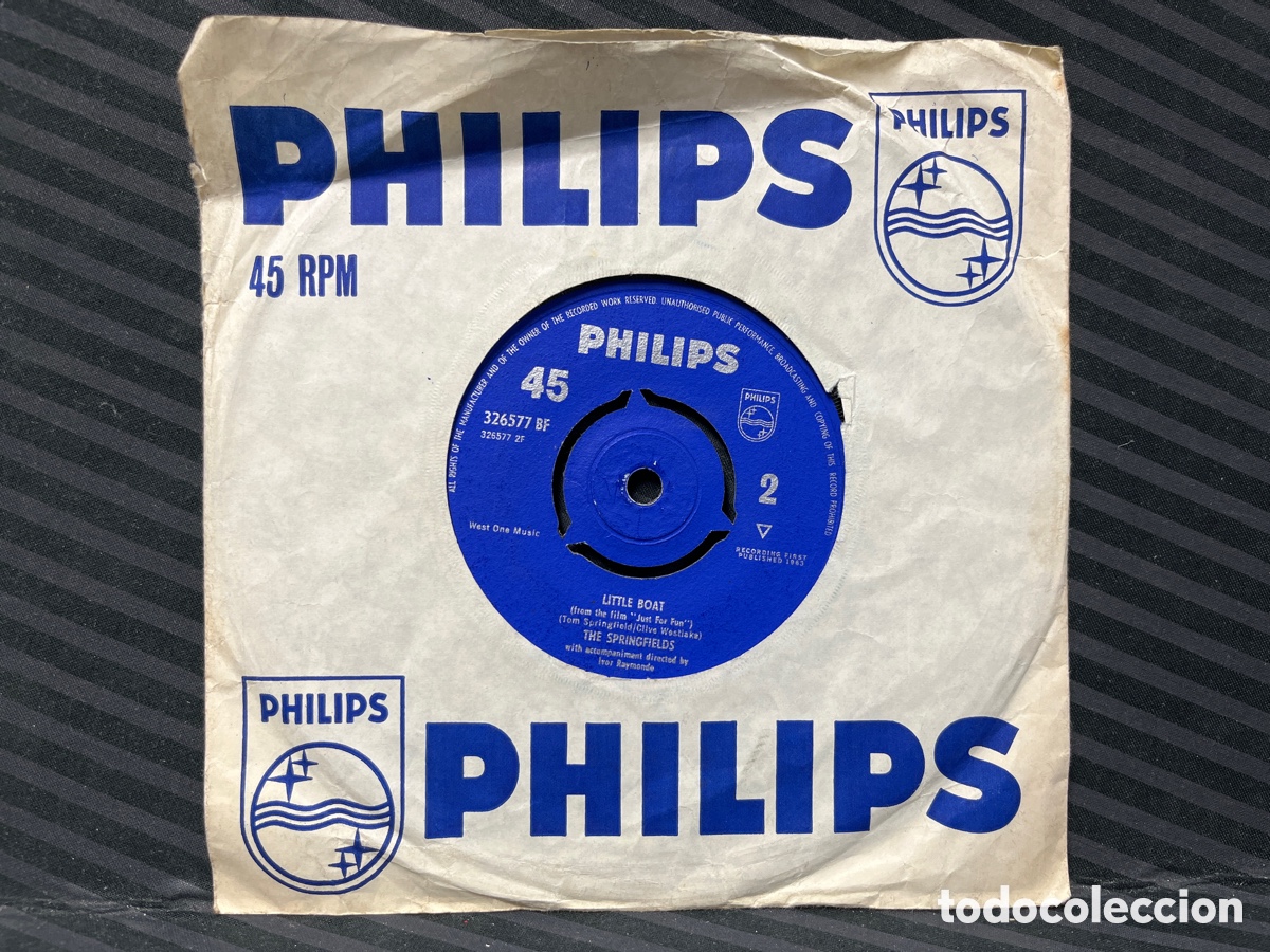 Discos de vinilo: The Springfields - Say I Wont Be There (7&rdquo;, Single, Mono, Pus) - Foto 2