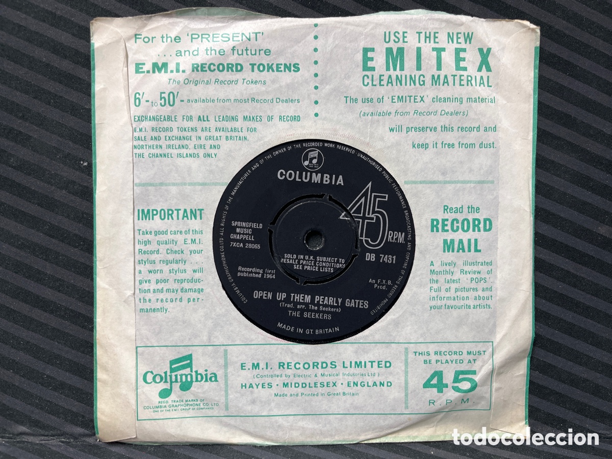 Discos de vinilo: The Seekers - Ill Never Find Another You (7&rdquo;, Single) - Foto 2