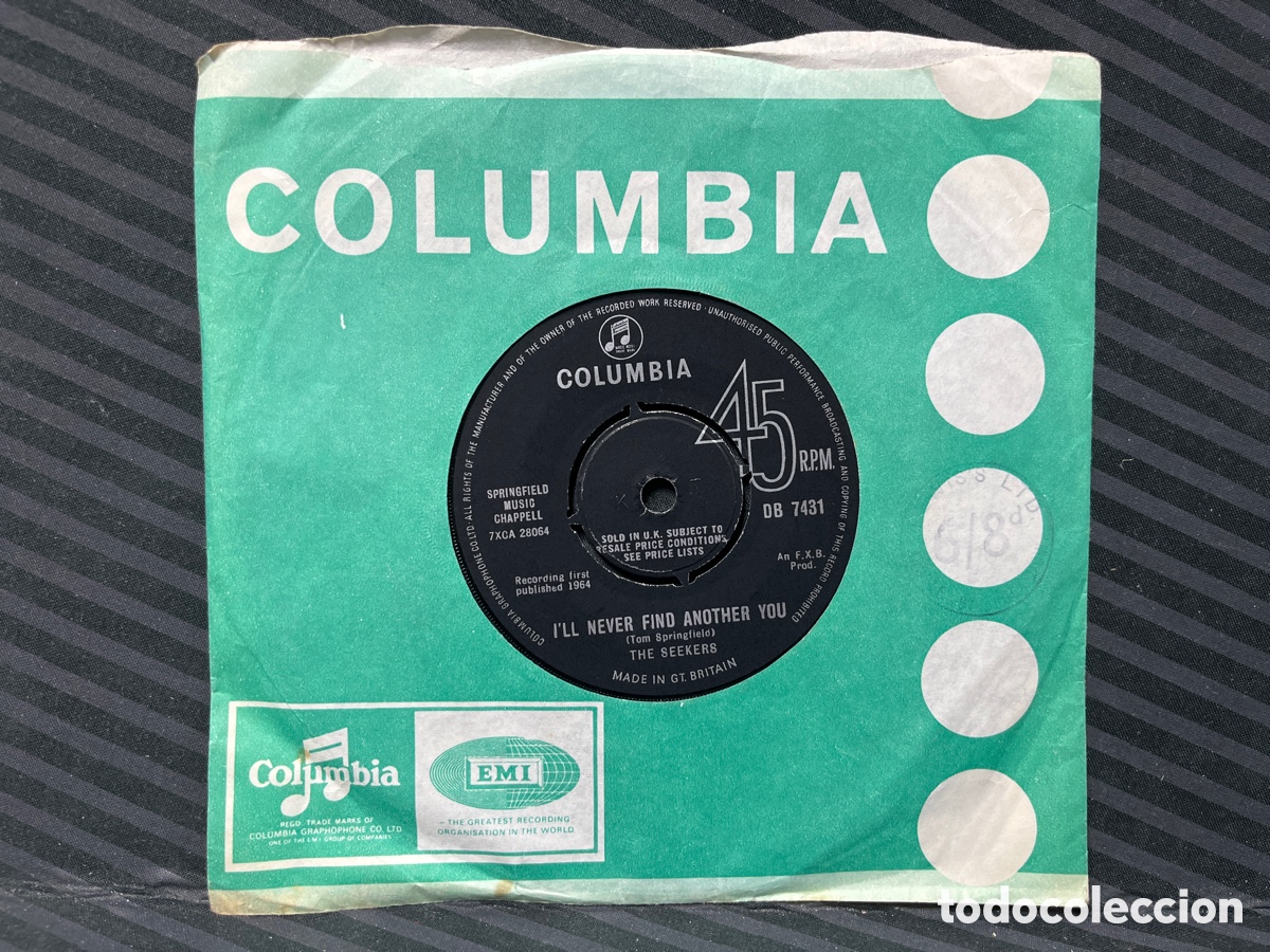 Discos de vinilo: The Seekers - Ill Never Find Another You (7&rdquo;, Single) - Foto 1