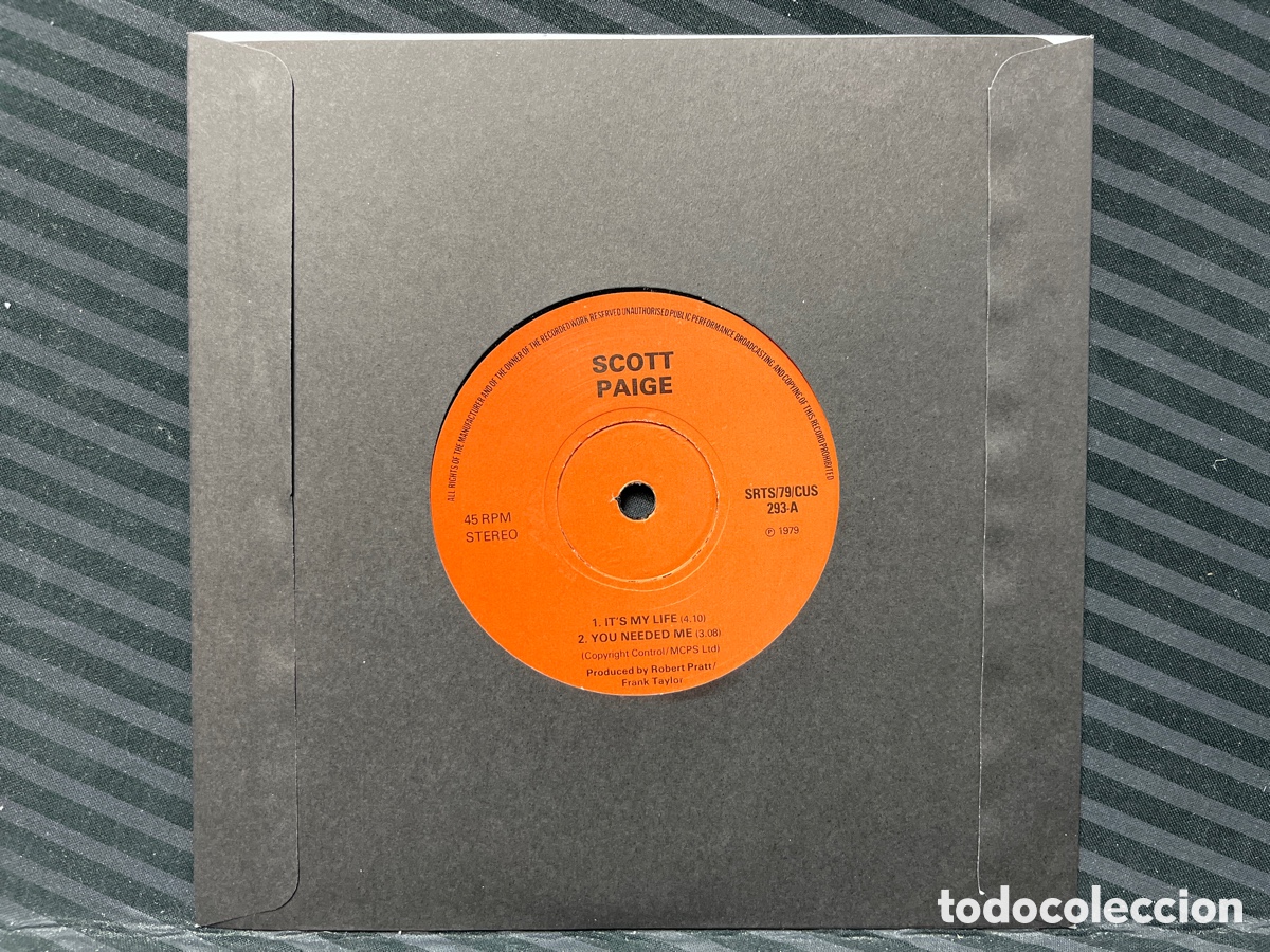 Discos de vinilo: Scott Paige - Its My Life (7&rdquo;) - Foto 2