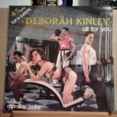 Discos de vinilo: DEBORAH KINLEY-ALL FOR YOU/MONDAY BABY-MAXI SINGLE VINILO-ITALO DISCO-. Lote 373973344