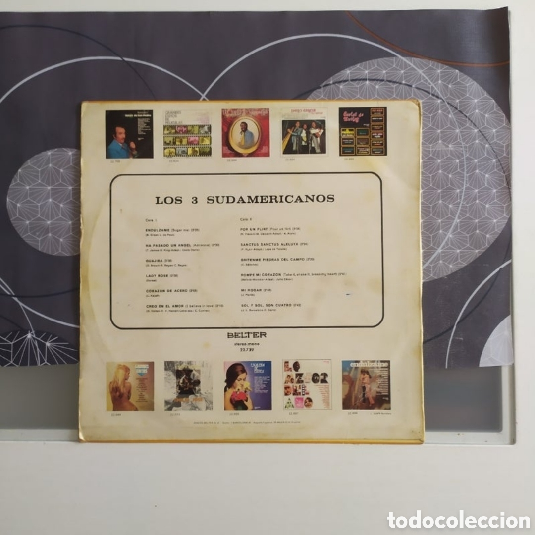 Discos de vinilo: Lp Los 3 Sudam&eacute;ricanos - Foto 2