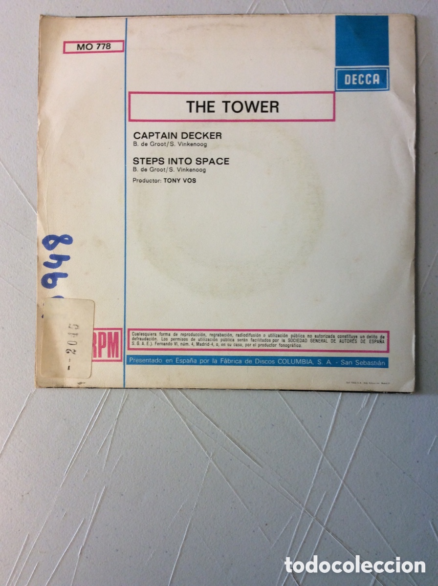 Discos de vinilo: The Tower. Captain decker. Steps into space. - Foto 2