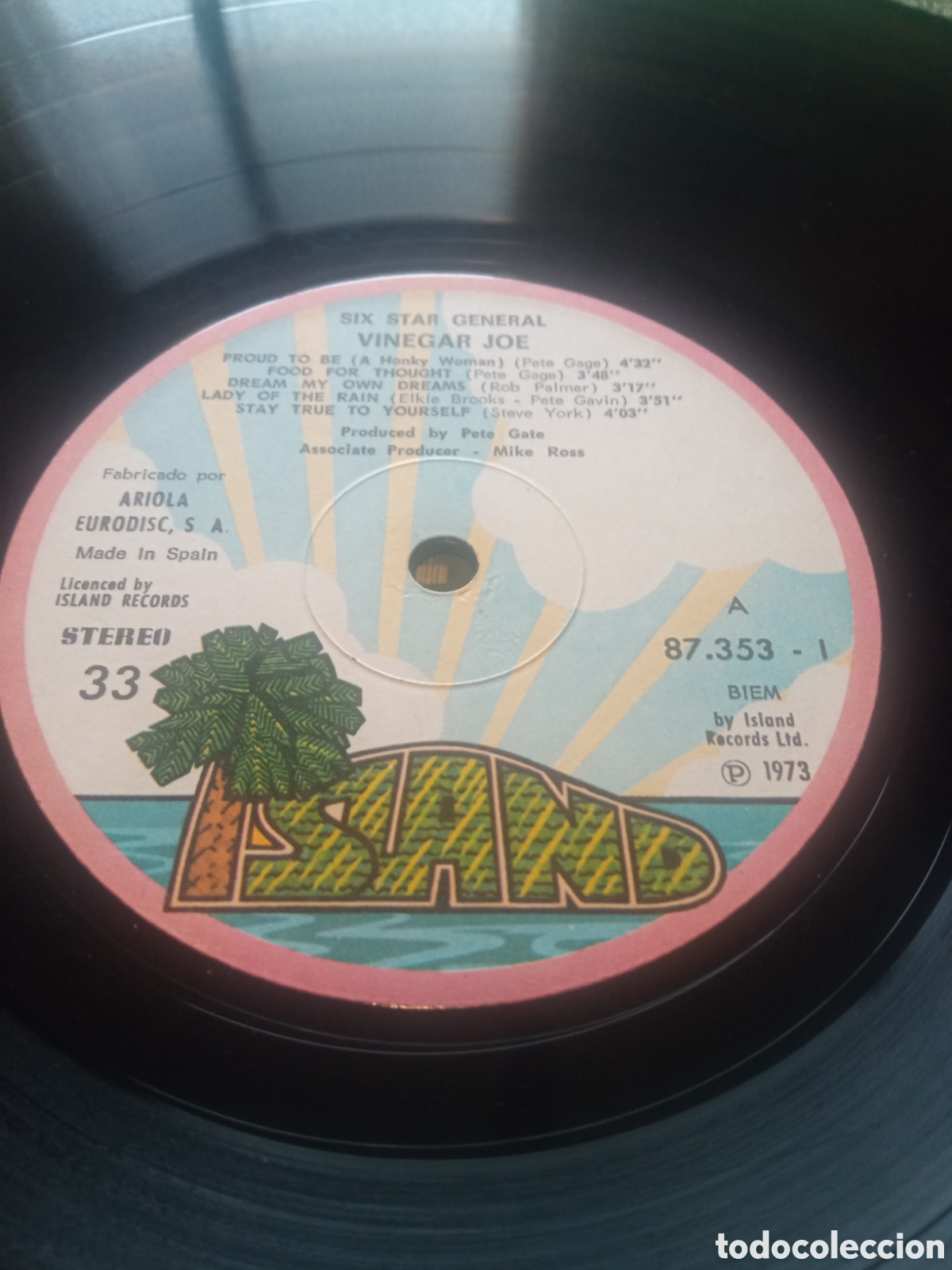 Discos de vinilo: Vinegar Joe - Six star general - Foto 6
