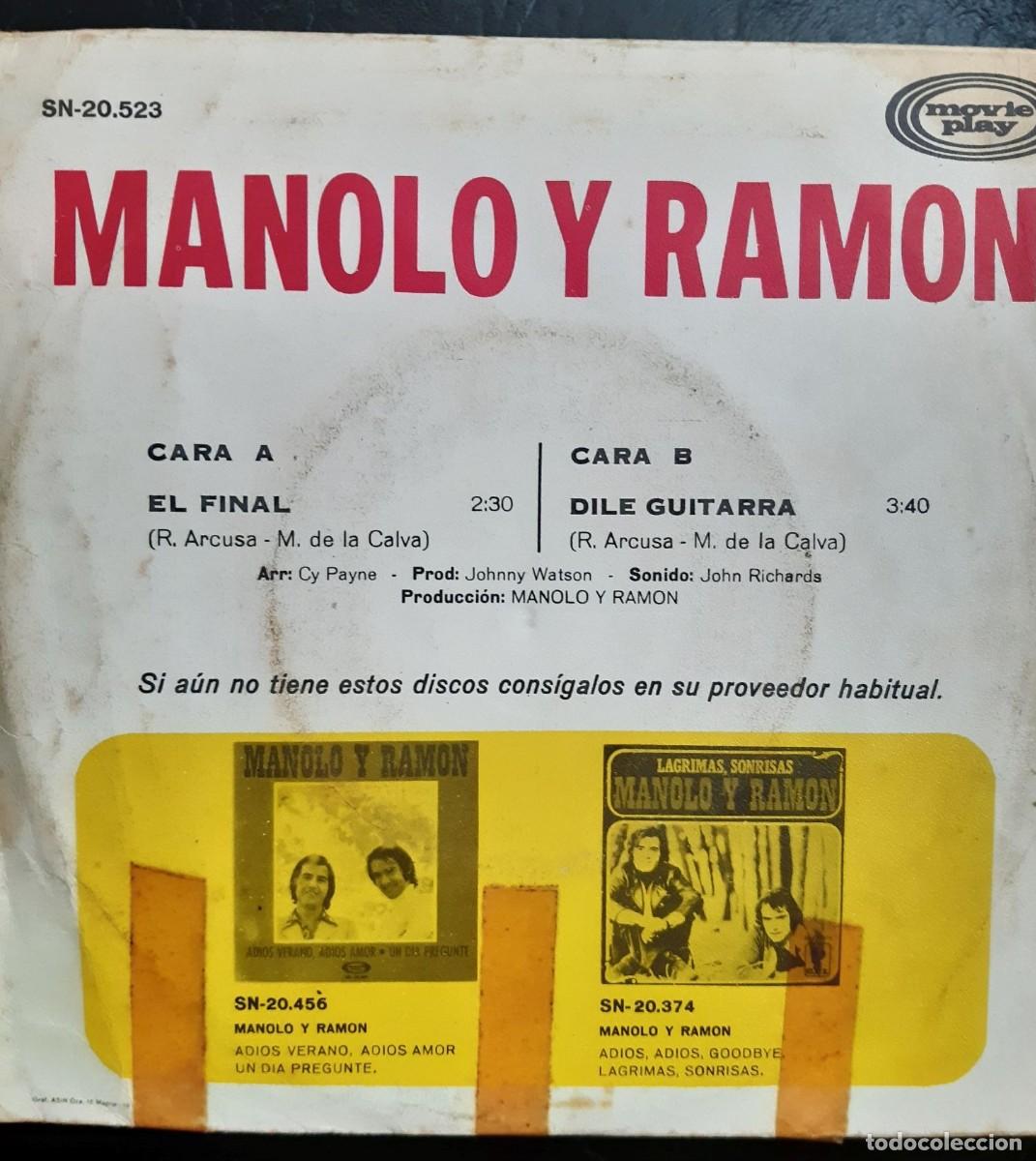 Discos de vinilo: Manolo y Ramon , D&uacute;o Din&aacute;mico - El final - Foto 2