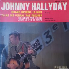 Discos de vinilo: JOHNNY HALLYDAY - QUAND REVIENT LA NUIT +3 - EP - PHILIPS - FRANCE - 1965.. Lote 374071864