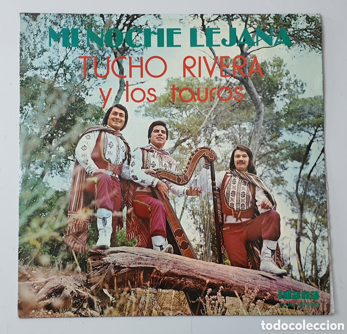 Disques de vinyle: LP TUCHO RIVERA Y LOS TAUROS - Mi Noche Lejana (Espa&ntilde;a - Idana - 1977) Paraguay Folk ULTRA RARO