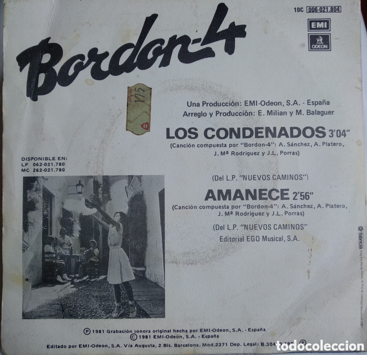 Discos de vinilo: BORDON 4, SPAIN, EMI, 1981 - Foto 2