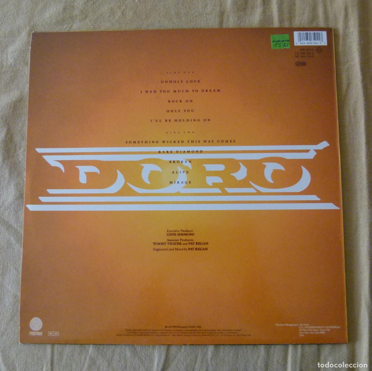 Discos de vinilo: DORO - DORO PESCH - LP 1990 EDICI&Oacute;N SPA - Foto 2