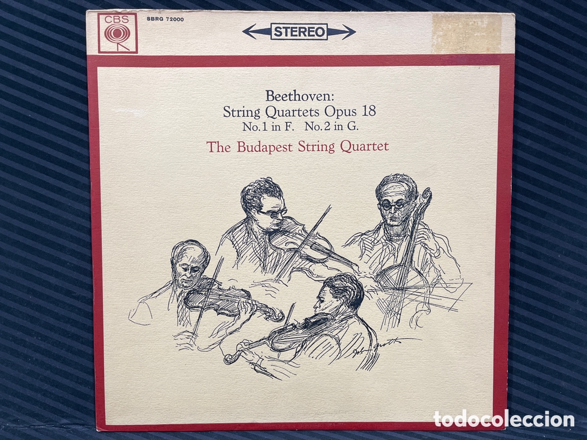 Discos de vinilo: Beethoven - Budapest String Quartet - String Quartets Op 18-Nos 1 And 2 (LP, Album) - Foto 1