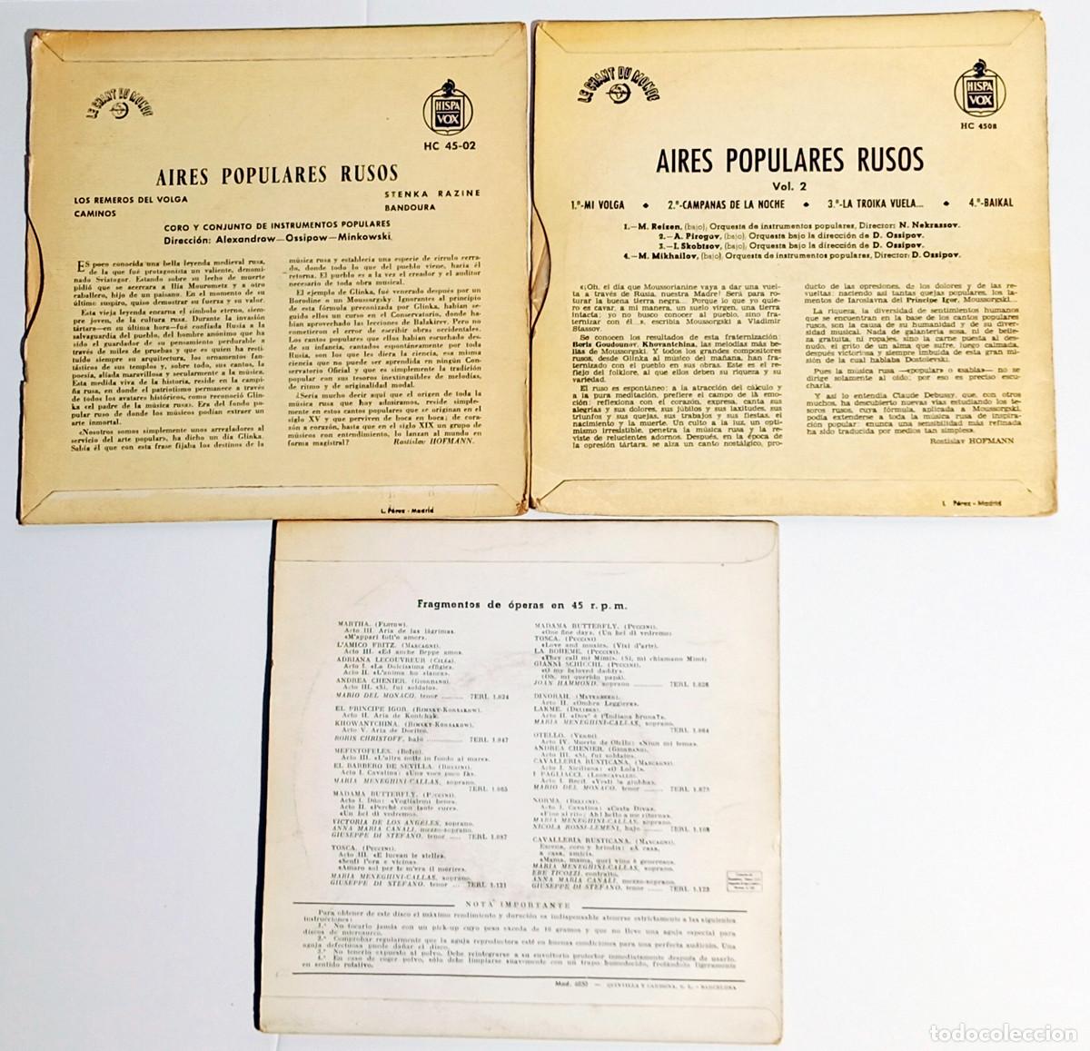 Discos de vinilo: Lote de 3 singles de canciones rusas. - Foto 2