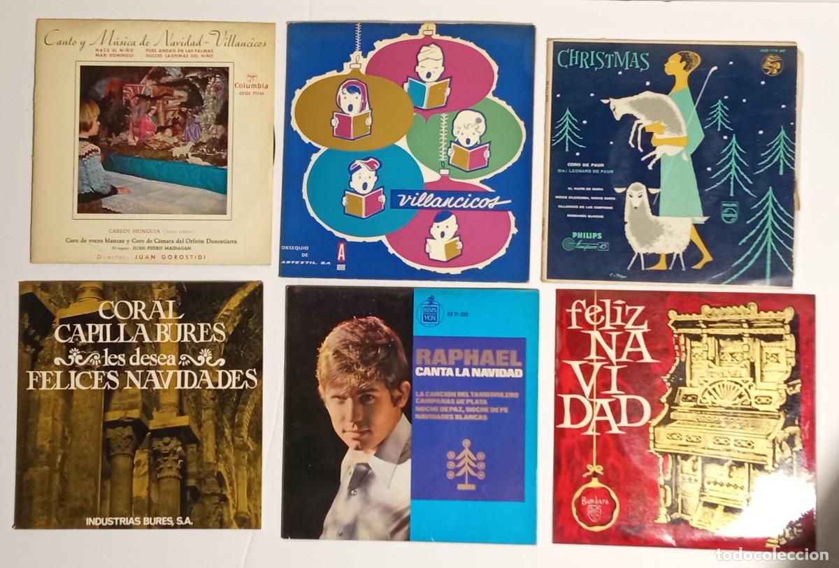 Discos de vinilo: Lote de 6 singles de canciones de Navidad.uno de RAPHAEL. - Foto 1