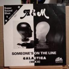 Discos de vinilo: A & M-SOMEONE'S ON THE LINE-MAXI SINGLE VINILO-SYNTH POP DISCO-. Lote 374182644