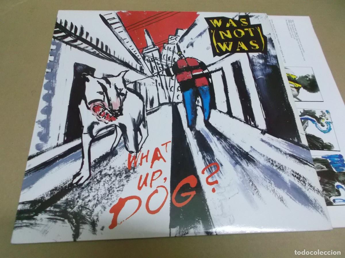 Discos de vinilo: WAS NOT WAS (LP) WHAT UP, DOG? A&Ntilde;O 1987 &ndash; EDICION U.K. - ENCARTE INTERIOR CON LETRAS