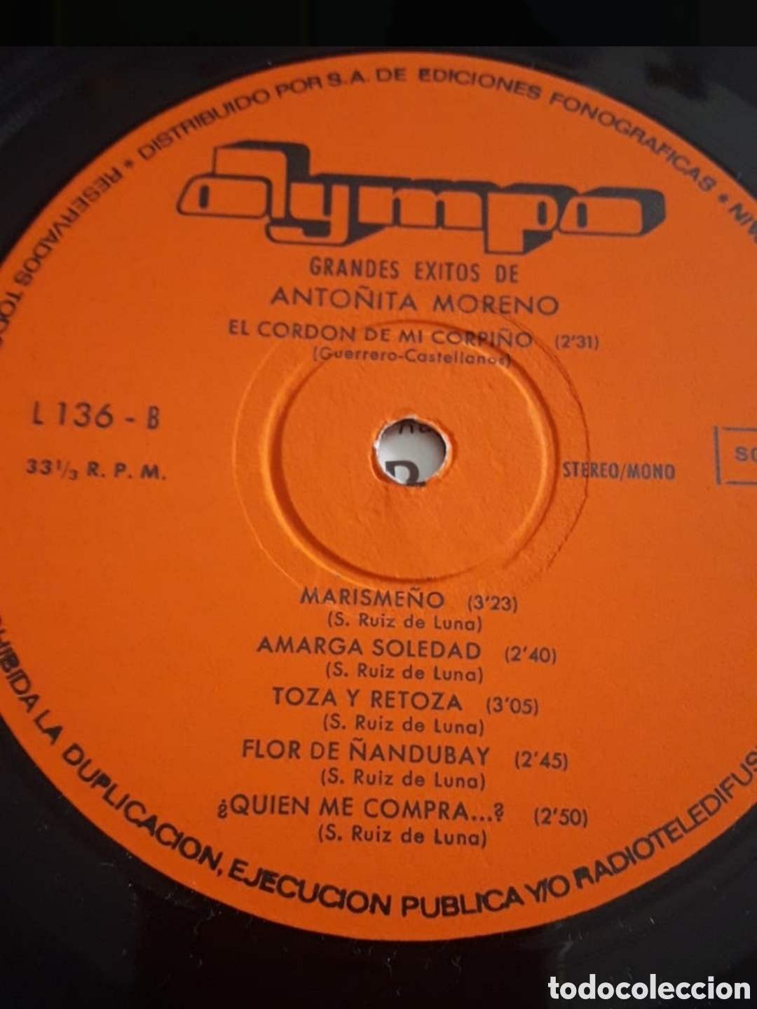 Discos de vinilo: Lp Grandes &eacute;xitos de Anto&ntilde;ita Moreno - Foto 4