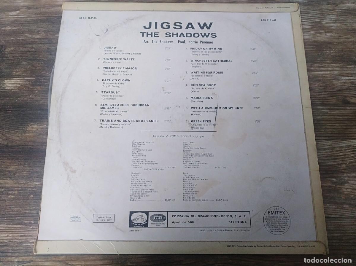 Discos de vinilo: THE SHADOWS - Jigsaw **** LP ESPA&Ntilde;OL 1967 - Foto 2