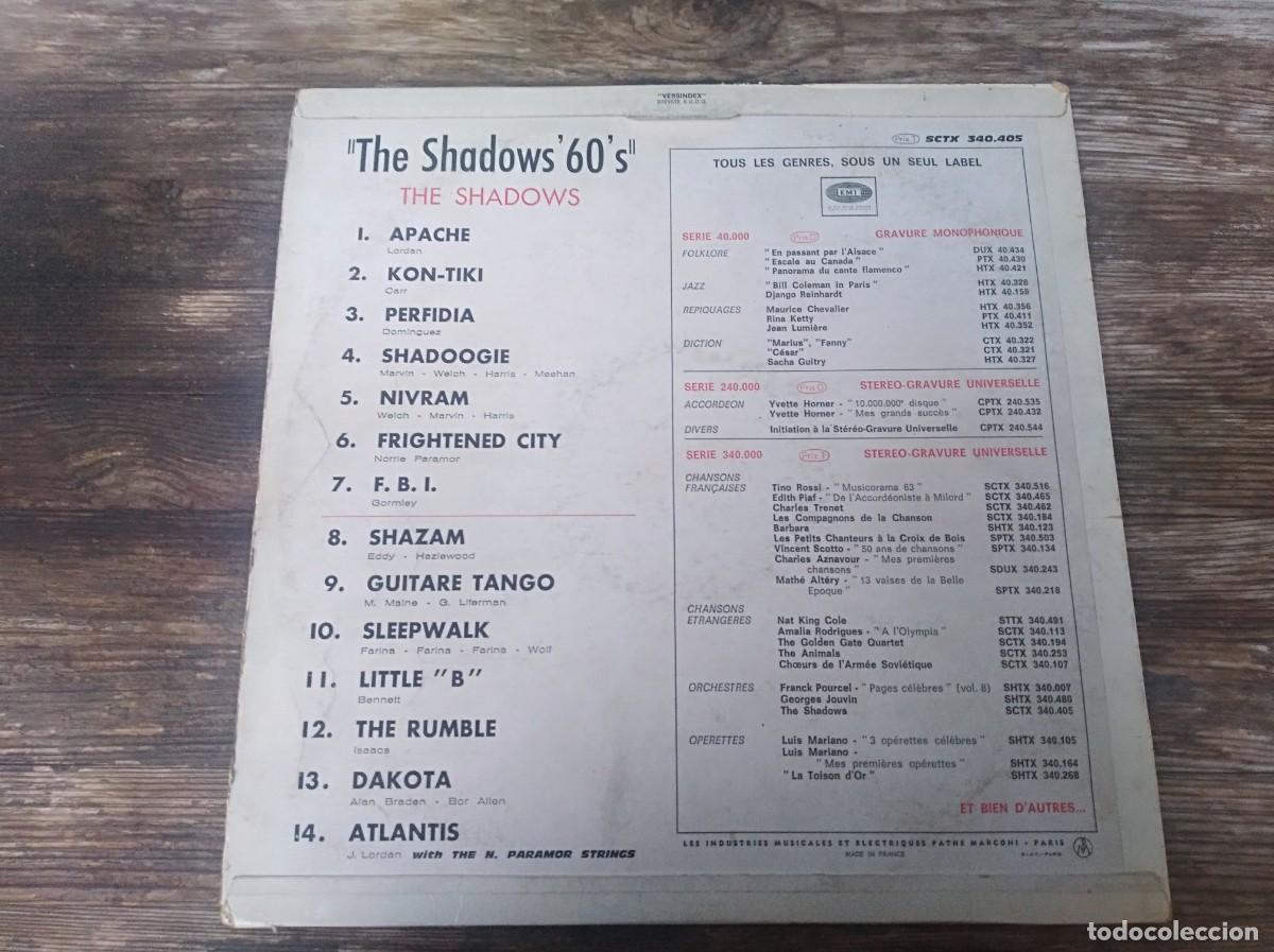 Discos de vinilo: THE SHADOWS - 60s**** LP FRANC&Eacute;S 1967 - Foto 2