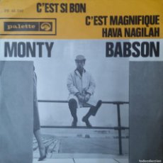 Discos de vinilo: MONTY BABSON - C'EST SI BON +3 - EP - PALETTE - BELGICA - 1963.