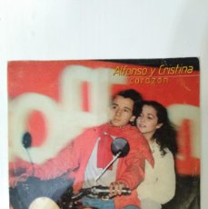 Discos de vinilo: ALFONSO Y CRISTINA. SINGLE 7' ” CORAZON ”. EDICION ORIGINAL 1980. CBS RECORDS. Lote 374205614