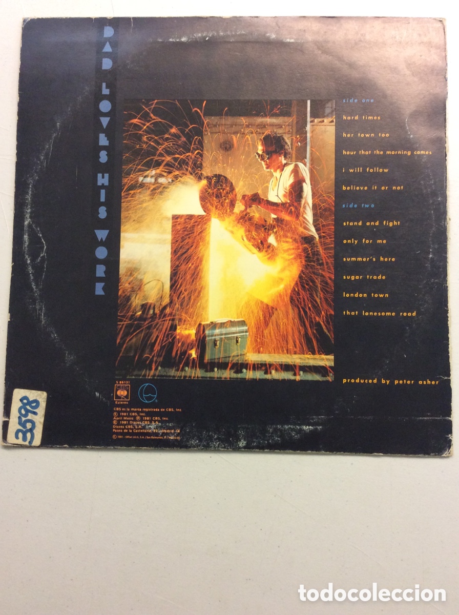 Discos de vinilo: James Taylor. Dad loves his work - Foto 2