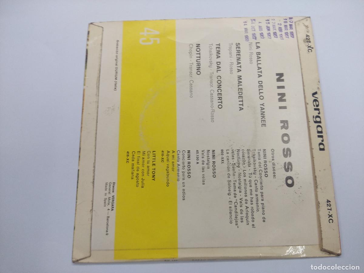 Discos de vinilo: NINI ROSSO/LA BATALLA DELLO YANKEE/SINGLE. - Foto 3