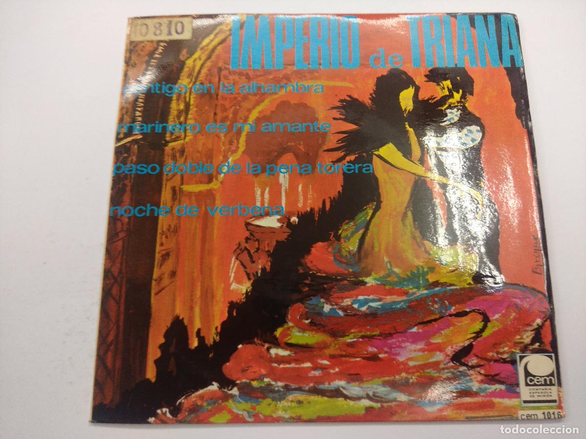 Discos de vinilo: IMPERIO DE TRIANA/NOCHE DE VERBENA/SINGLE. - Foto 1